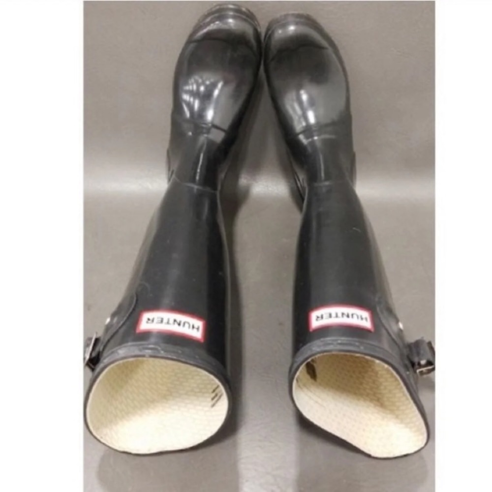 Hunter black glossy boots - Picture 4 of 7